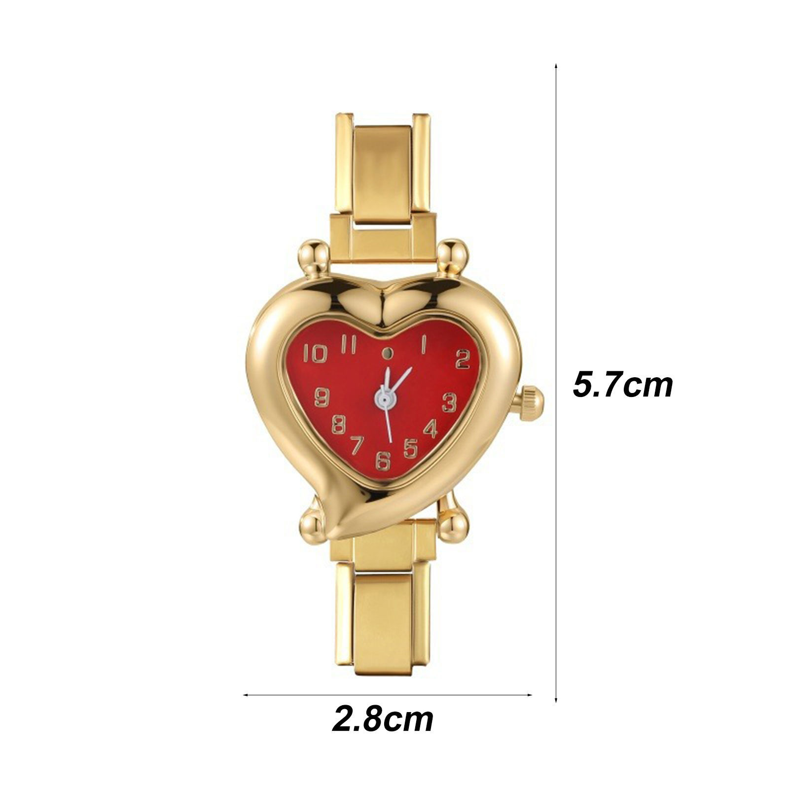 Immagine di 1 Pz 304 Acciaio Inossidabile San Valentino Faccia dell'orologio con Collegamenti a Charm Italiano per la Creazione fai da te di Gioielli Cuore 5.7cm x 2.8cm