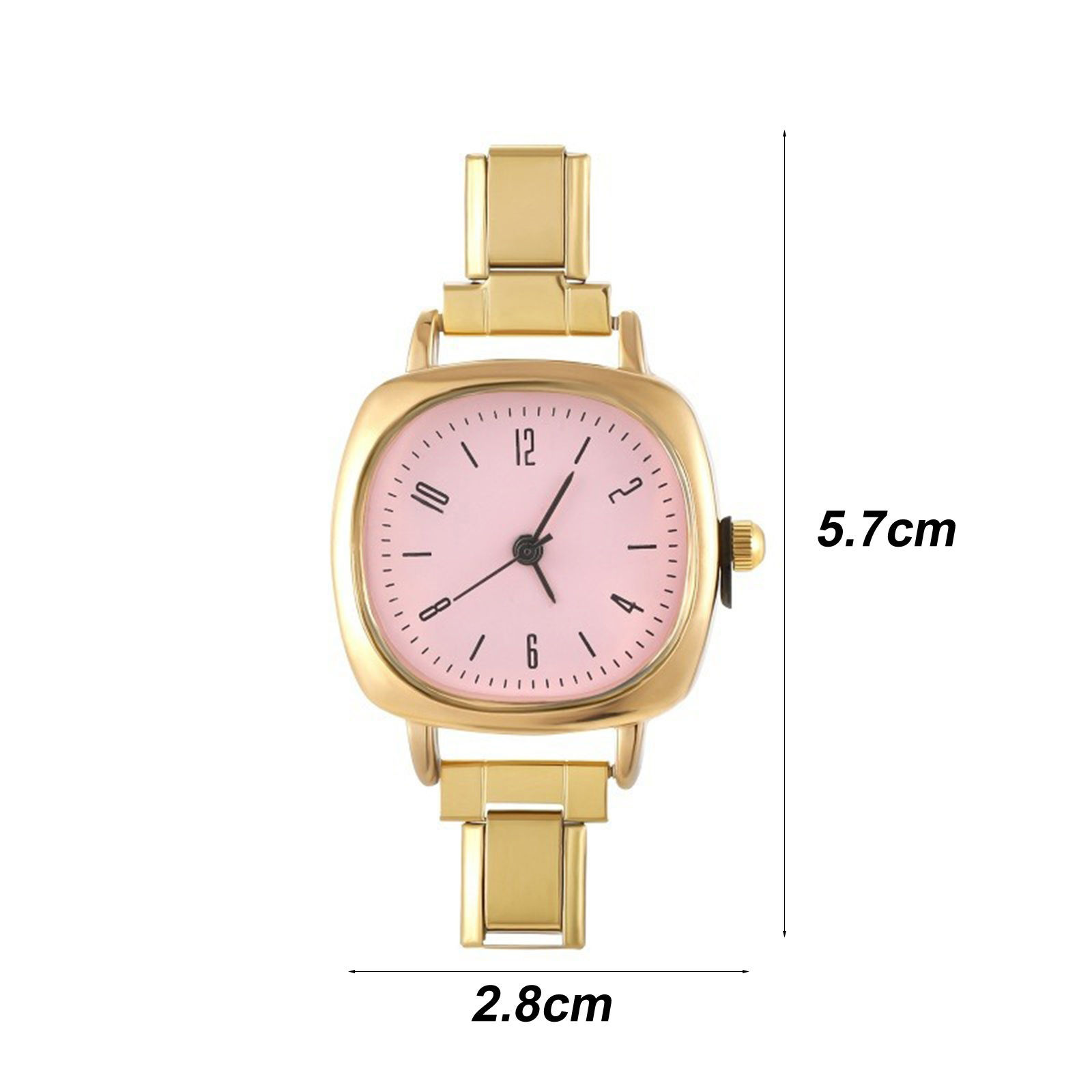 Image de 1 Pièce Cadran de Montre à Maillons Italiens pour la Fabrication de Bijoux DIY Élégant & Décontracté en 304 Acier Inoxydable Carré 5.7cm x 3cm