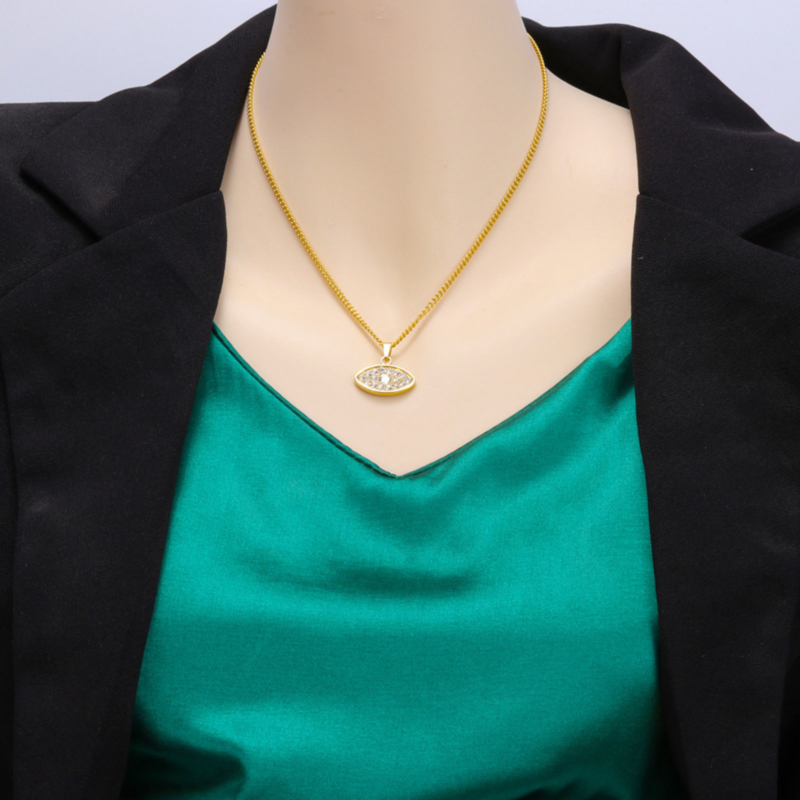 Image de 1 Pièce Colliers Chaîne Maille Cheval Simple en Acier Inoxydable À la Mode Plaqué Or 18K Unisexe 45cm long