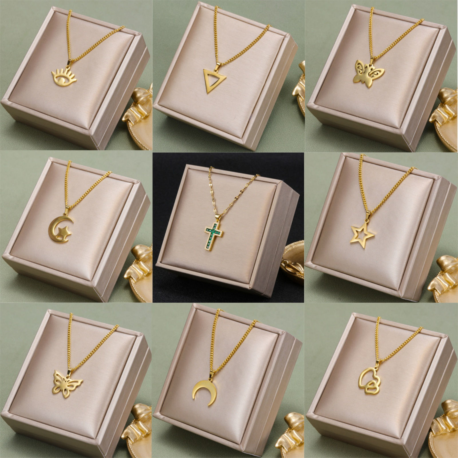 Image de 1 Pièce Colliers Chaîne Maille Cheval Simple en Acier Inoxydable À la Mode Plaqué Or 18K Unisexe 45cm long