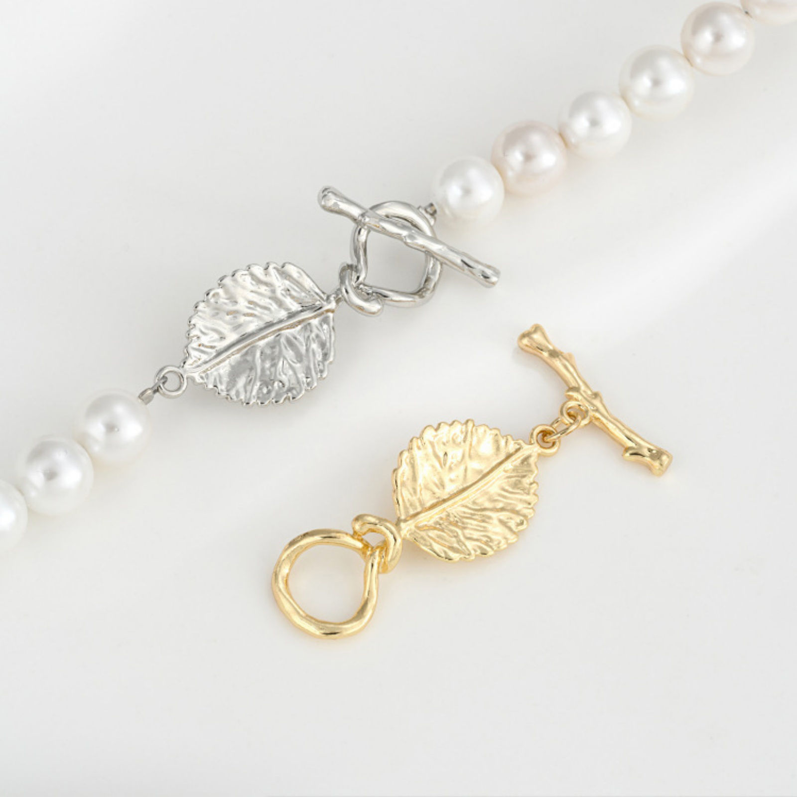 Picture of Eco-friendly Brass Toggle Clasps Leaf Real Gold Plated 3.5cm x 1.5cm