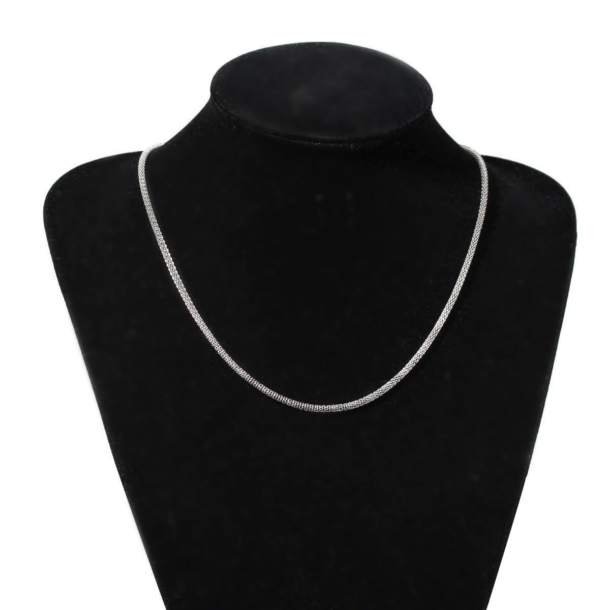 Picture of 304 Stainless Steel Lantern Chain Jewelry Necklace Silver Tone 45.8cm(18") long, Chain Size: 2.4mm(1/8"), 1 Piece