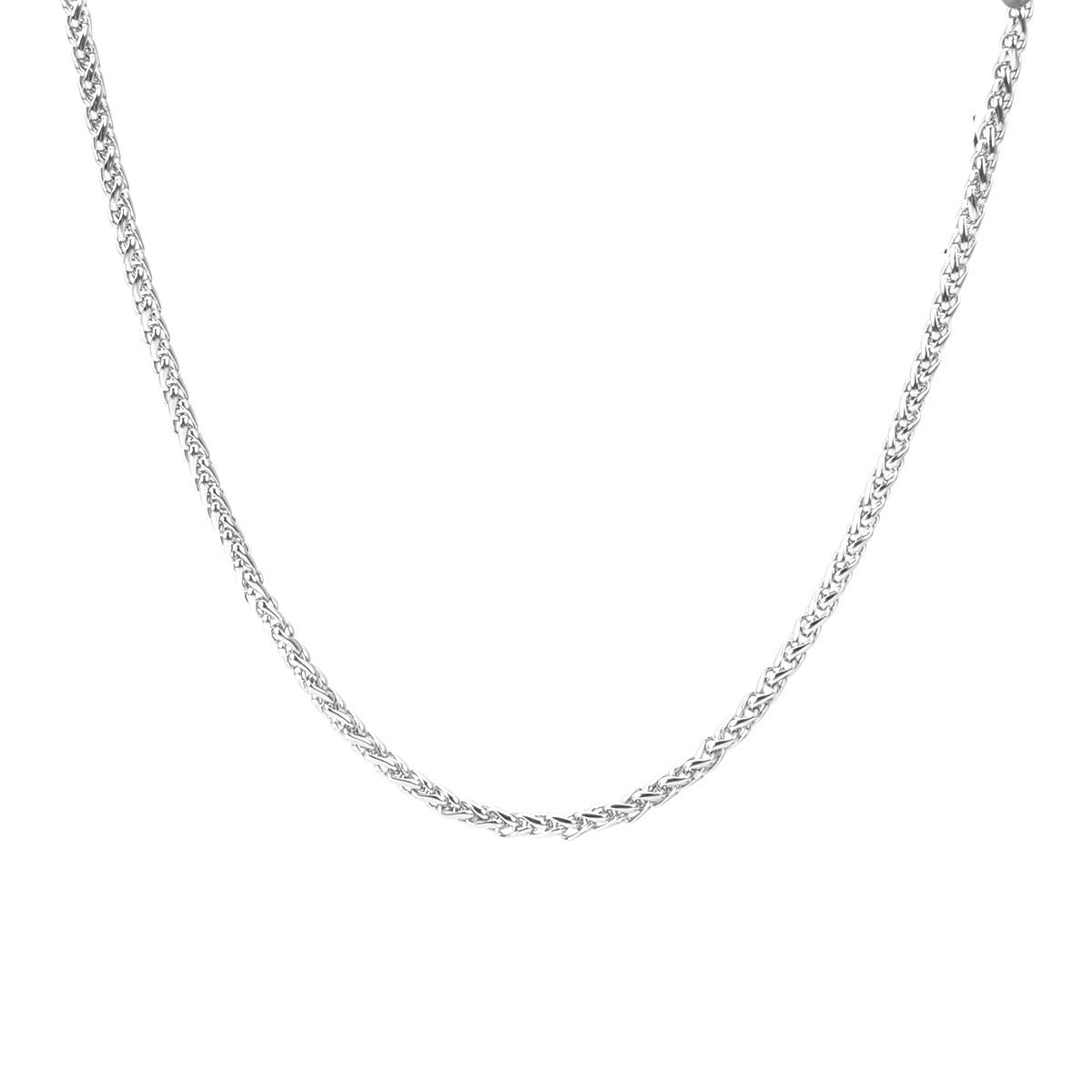Bild von 316L Edelstahl Fuchsschwanzkette Kette Halskette Silberfarbe 50cm lang, Kettengröße: 4mm, 1 Strang