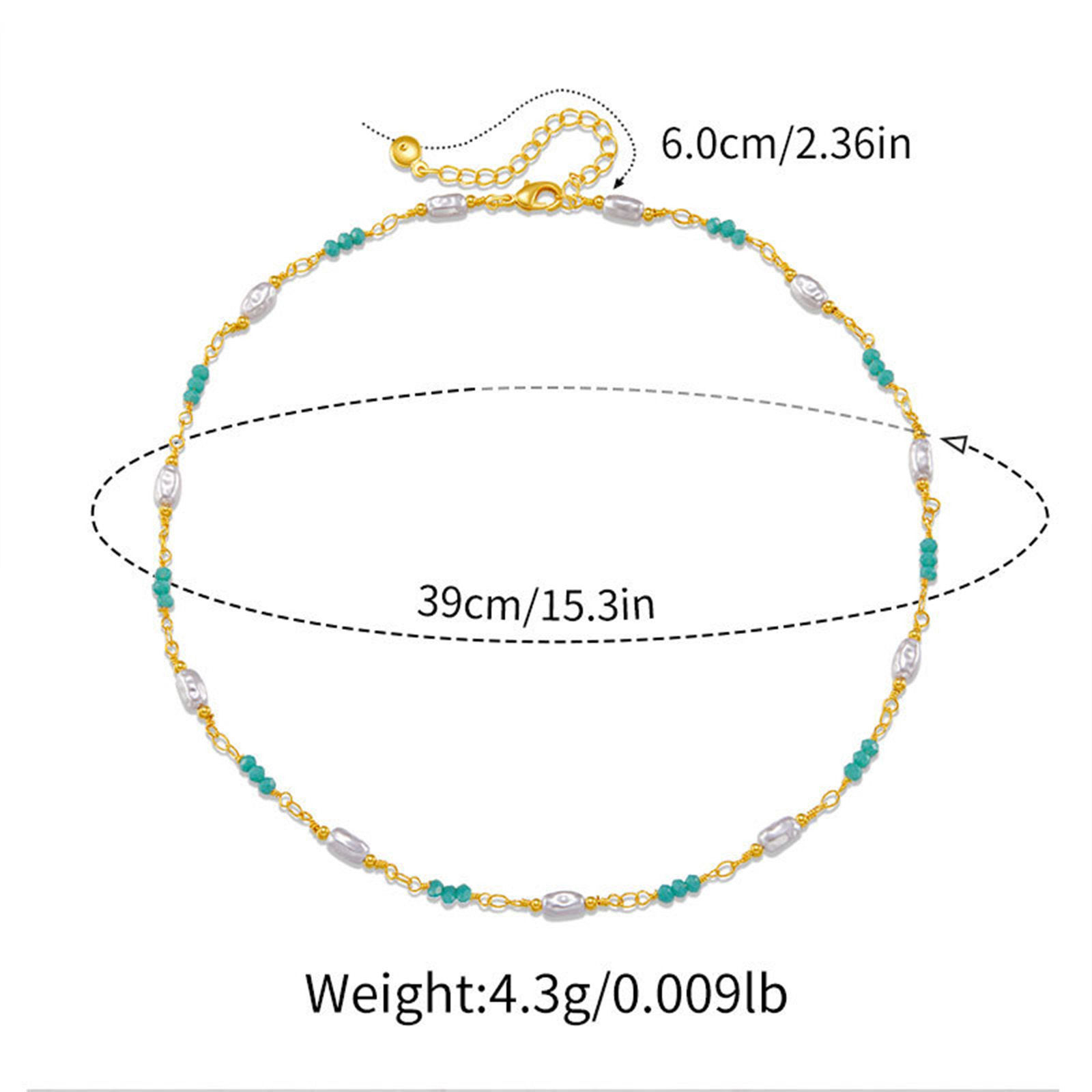 Bild von 1 Strang Umweltfreundlich Barock Elegant 18K Echtgold plattiert Messing Handgefertigte Gliederkette Barocke Imitat Perle Halskette Für Frauen Party 39cm lang
