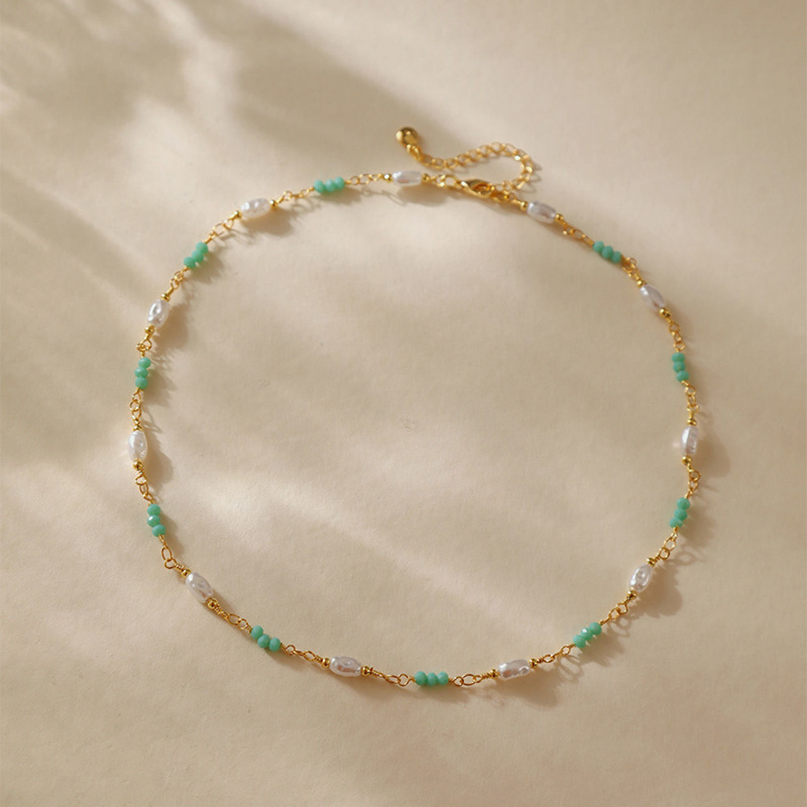 Bild von 1 Strang Umweltfreundlich Barock Elegant 18K Echtgold plattiert Messing Handgefertigte Gliederkette Barocke Imitat Perle Halskette Für Frauen Party 39cm lang