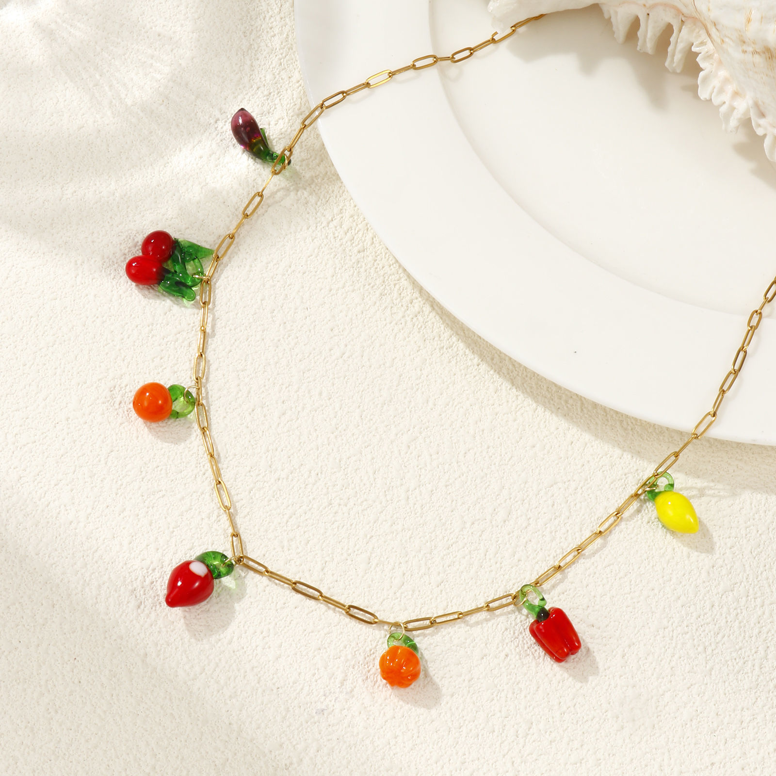 Изображение 18K позолоченный Цепочка зажимов Ожерелье с подвеской, 304 Нержавеющая Сталь И Полива 60см, Для женщин, Трехмерный, Изысканный подарок, Экологичное вакуумное PVD-покрытие, 1 ШТ