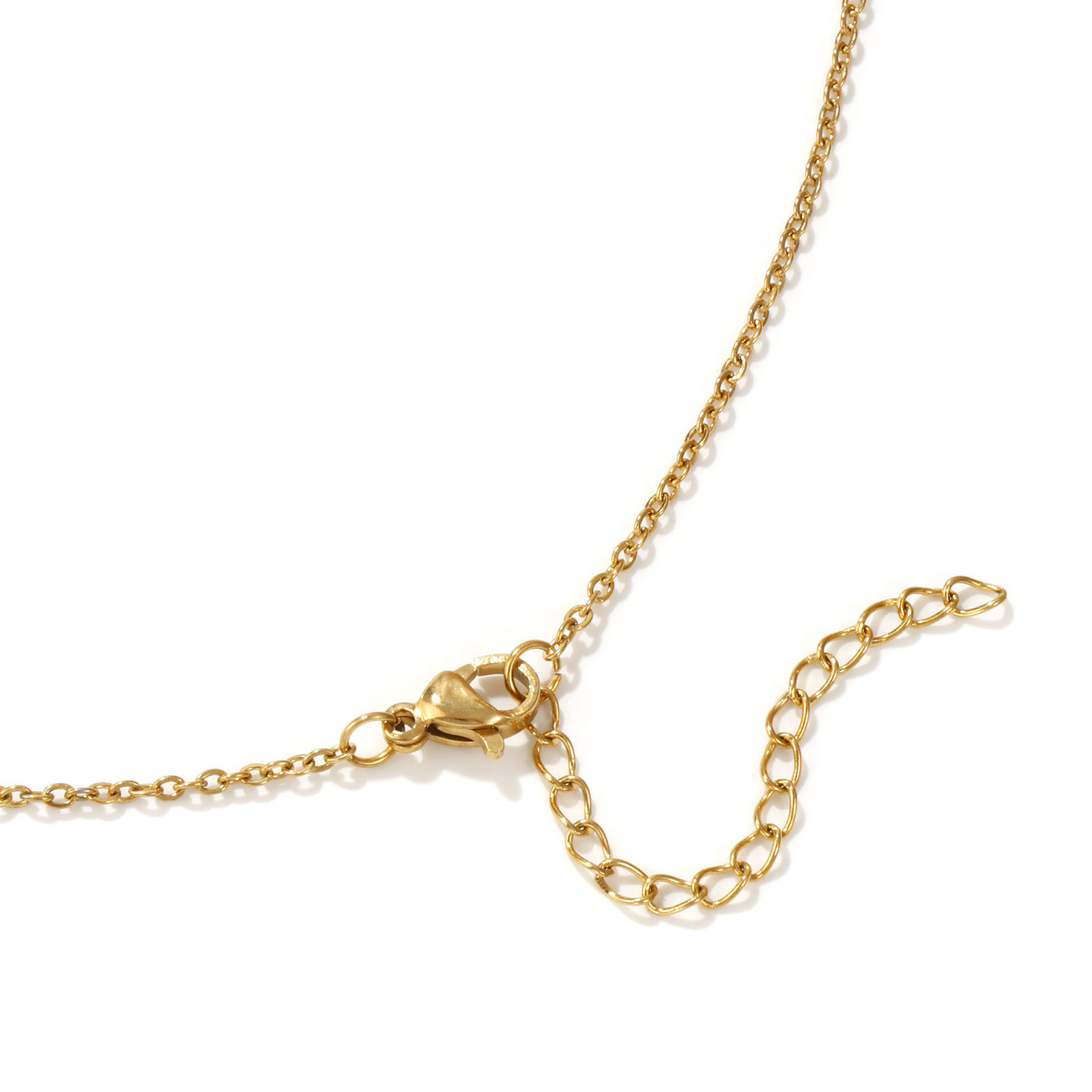 Bild von 18K Echtgold plattiert Kreuz Gliederketten Fisch Anhänger Halskette, 304 Edelstahl 45cm + 5cm, Für Frauen, 3D, Exquisit Ozean Schmuck Geschenk, Umweltfreundliche PVD-Vakuumbeschichtung, 1 Strang