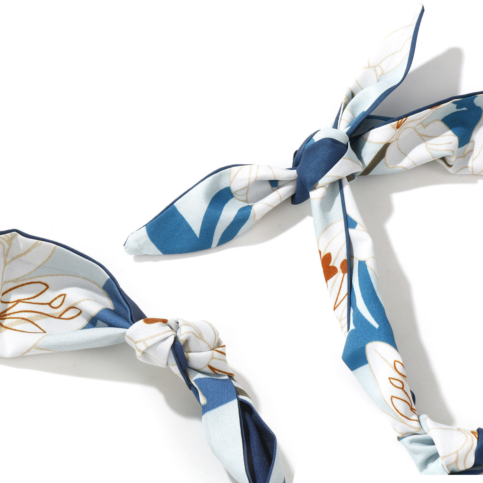 Picture of 18K Real Gold Plated Dragonfly Animal Pendant Charm Scarf Necklace, 304 Stainless Steel & Polyester 80cm(31.5"), For Women, Lily Flower Ink Blue Dainty Pastoral Style Gift, Eco-friendly PVD Vacuum Plating, 1 Piece