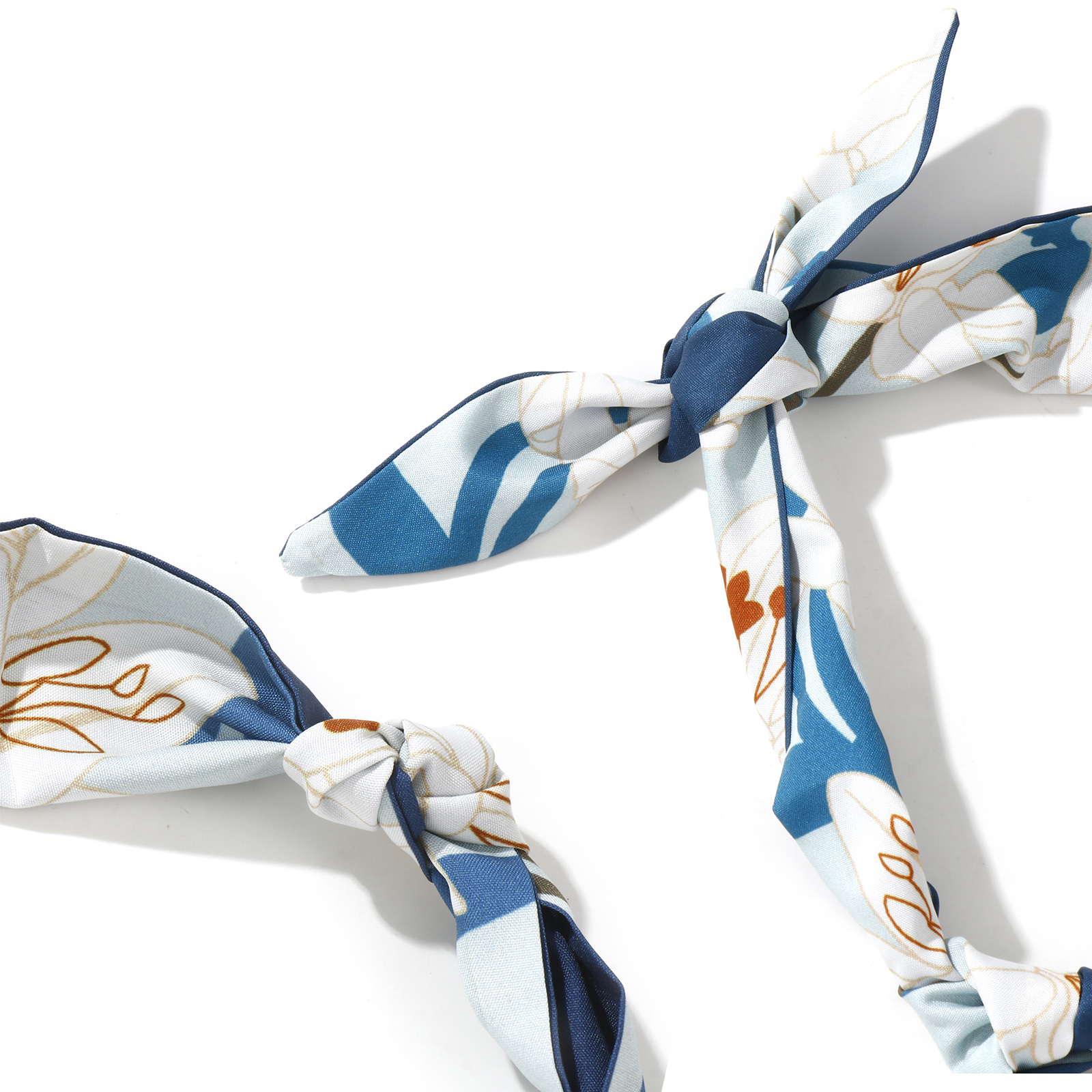 Picture of 18K Real Gold Plated Dragonfly Animal Pendant Charm Scarf Necklace, 304 Stainless Steel & Polyester 80cm(31.5"), For Women, Lily Flower Ink Blue Dainty Pastoral Style Gift, Eco-friendly PVD Vacuum Plating, 1 Piece