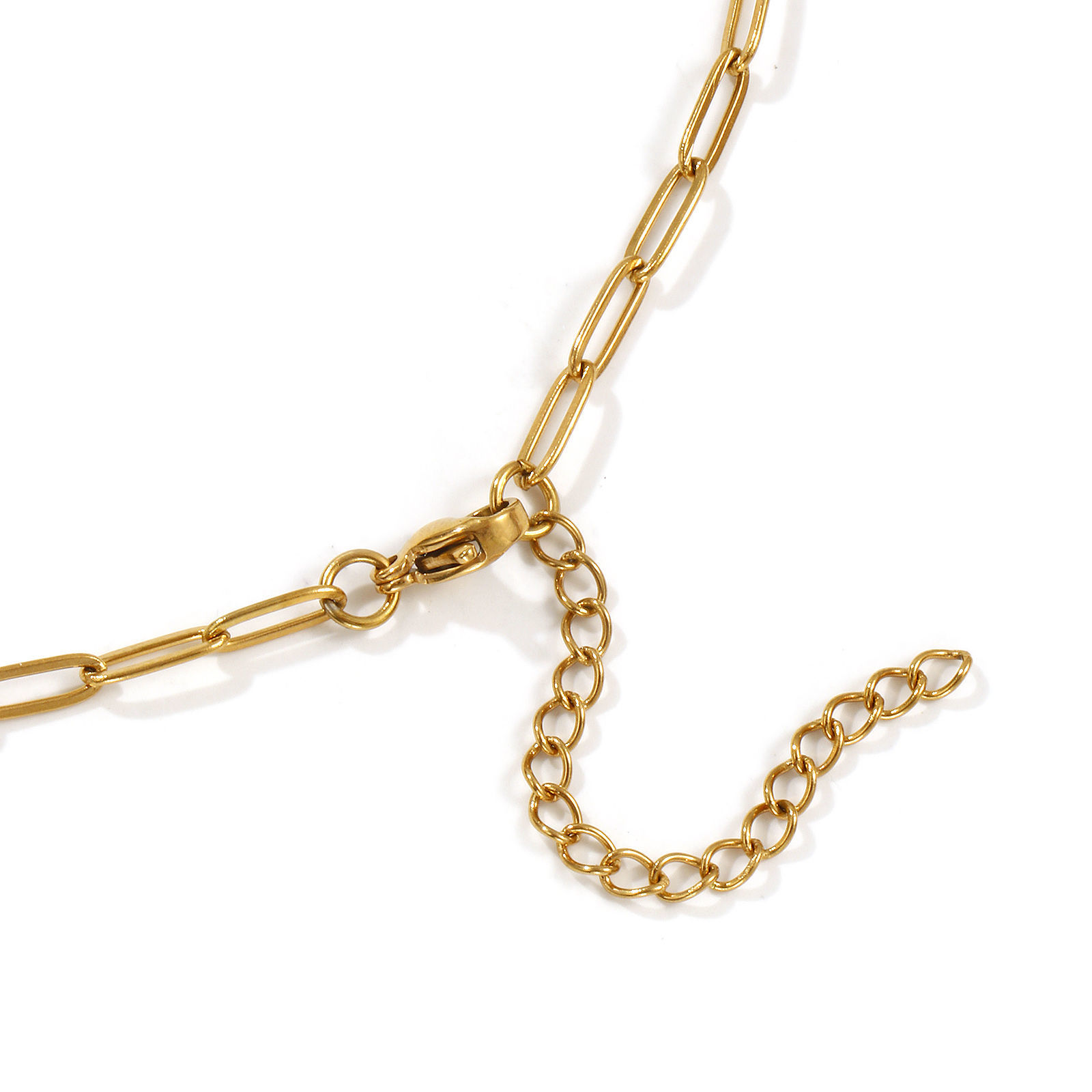 Изображение 18K настоящее золото с покрытием Цепочка зажимов Осьминог Ожерелье с подвеской, Нержавеющая сталь 304 и натуральный жемчуг 42см + 5см, Для женщин, Прозрачный Искусственный Циркон Белый Морские Украшения Стильный подарок, Экологичное вакуумное PVD-покрытие, 1 ШТ