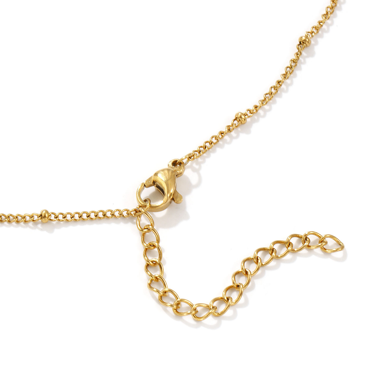 Bild von 18K Echtgold plattiert Panzerkette Kette Lotosblume Anhänger Halskette, 304 Edelstahl 45cm + 5cm, Für Frauen, 3D, Exquisit Stilvoll Geschenk, Umweltfreundliche PVD-Vakuumbeschichtung, 1 Strang