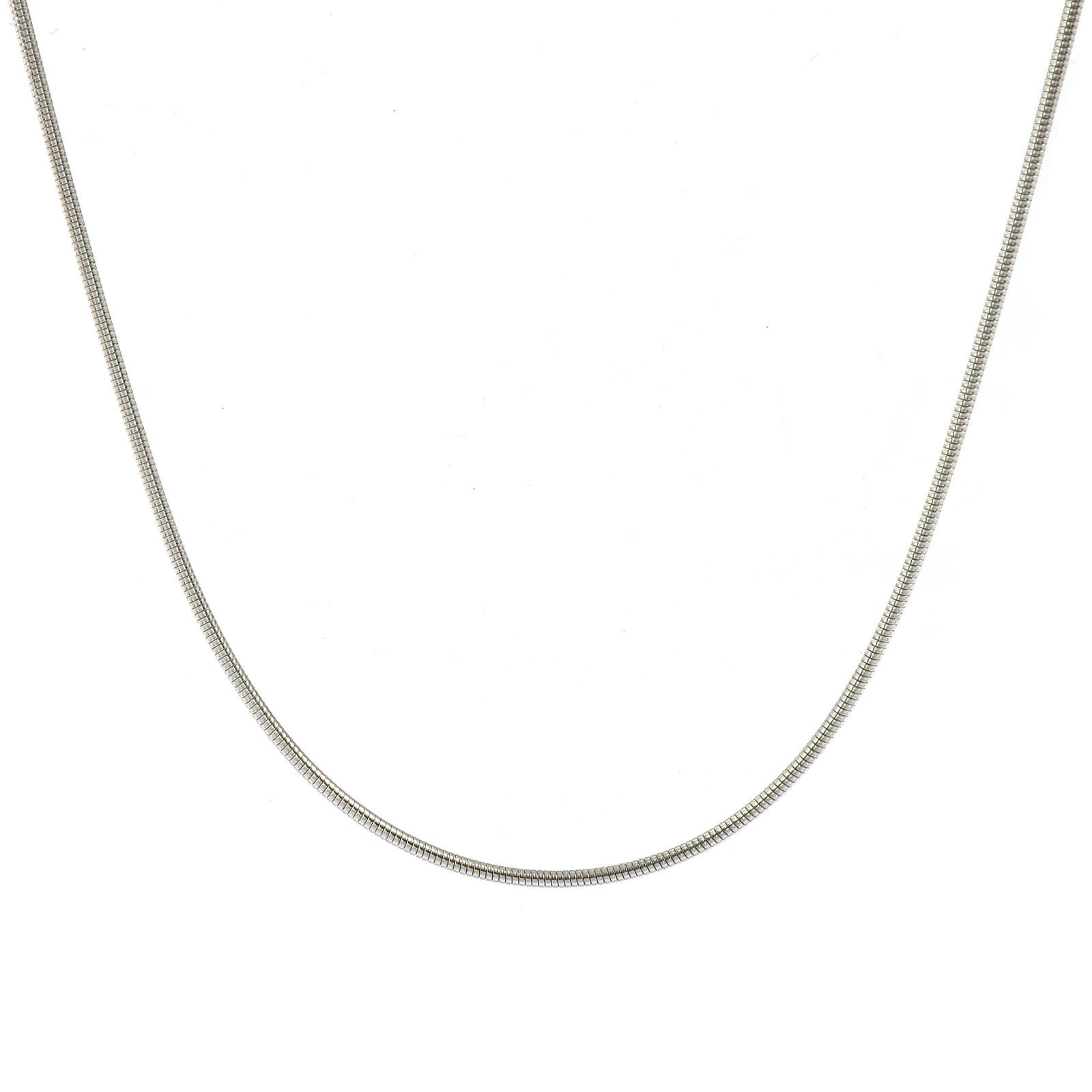 Bild von 1 Stück Silberfarbe Schlangenkette Choker Halskette, 304 Edelstahl 40cm + 5cm, Kettengröße: 1.5mm, Für Frauen, Minimalistisch Exquisit Geschenk, Umweltfreundlich