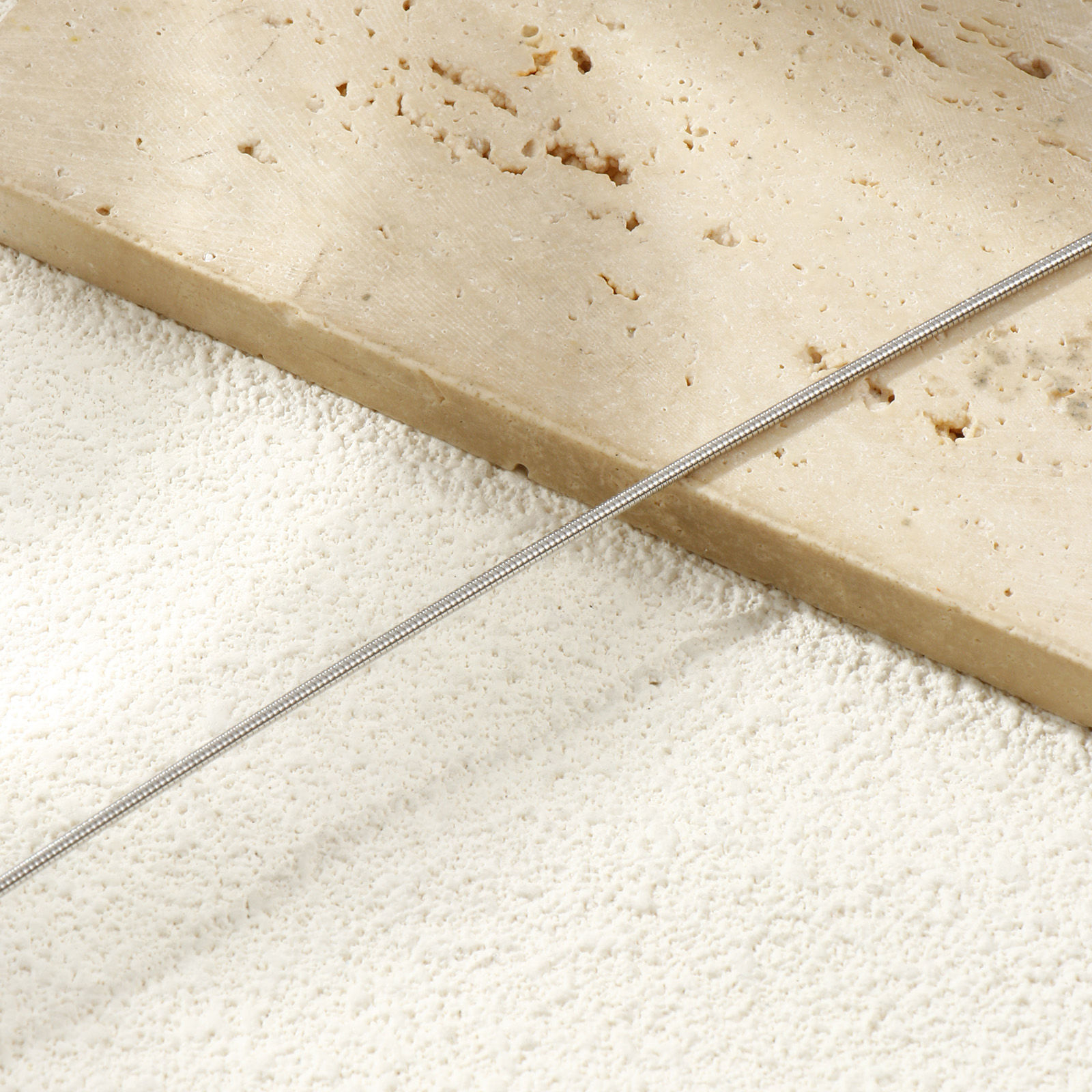 Bild von 1 Stück Silberfarbe Schlangenkette Choker Halskette, 304 Edelstahl 40cm + 5cm, Kettengröße: 1.5mm, Für Frauen, Minimalistisch Exquisit Geschenk, Umweltfreundlich