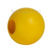 Bild von Hinoki Holz Zwischenperlen Spacer Perlen Rund Gelb ca. 25mm D., Loch:ca. 10mm - 9mm, 20 Stücke