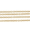 Picture of Iron Based Alloy Link Cable Chain Findings Gold Plated 3.7x2.7mm( 1/8" x 1/8"), 50cm(19 5/8") long, 1 Piece