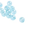 Image de Perle Bubblegum en Acrylique Balle Bleu Clair Couleur AB Craqué 8mm Dia, Taille de Trou: 2mm, 200 Pcs