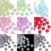 Picture of Acrylic Bubblegum Beads Ball Light Blue AB Color Crackle About 8mm( 3/8") Dia, Hole: Approx 2mm( 1/8"), 200 PCs