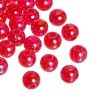 Bild von Acryl Perlen Rund Rot AB Farbe Crackle ca 8mm D. Loch:ca 2mm 200 Stück