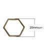 Picture of Zinc Based Alloy Connectors Honeycomb Antique Bronze Hollow 17mm x 15mm, 20 PCs