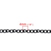 Picture of Iron Based Alloy Link Curb Chain Findings Black 4x3mm( 1/8" x 1/8"), 10 M