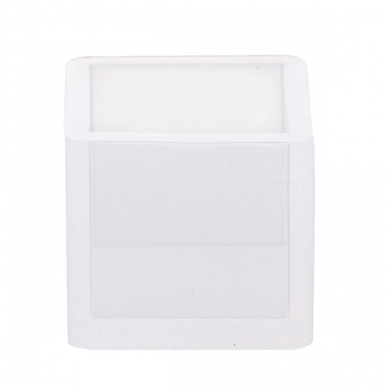 Picture of Silicone Resin Mold For Jewelry Making Square White 4.1cm(1 5/8") x 4.1cm(1 5/8"), 1 Piece