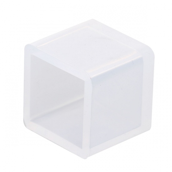 Immagine di Silicone Muffa della Resina per Gioielli Rendendo Quadrato Bianco 4.1cm x 4.1cm, 1 Pz
