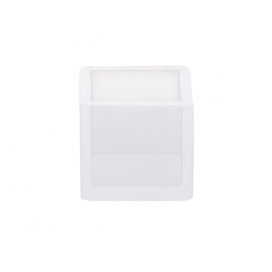 Picture of Silicone Resin Mold For Jewelry Making Square White 25mm(1") x 25mm(1"), 1 Piece