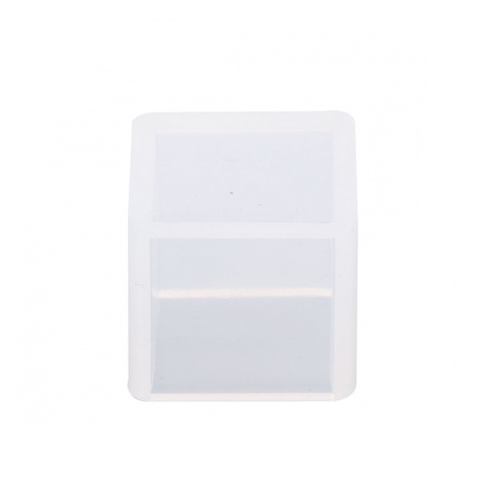 Immagine di Silicone Muffa della Resina per Gioielli Rendendo Quadrato Bianco 25mm x 25mm, 1 Pz