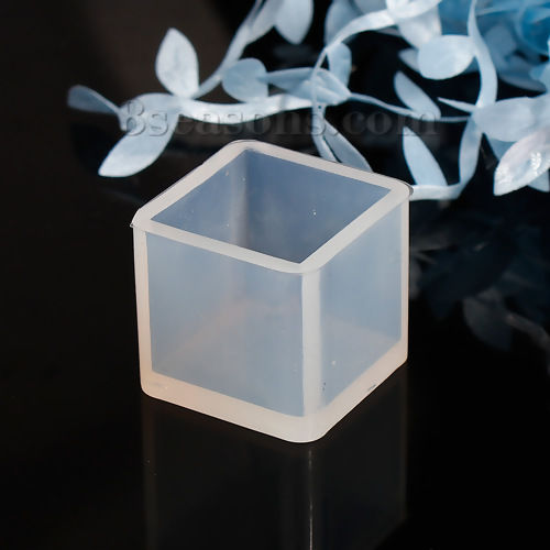 Immagine di Silicone Muffa della Resina per Gioielli Rendendo Quadrato Bianco 31mm x 31mm, 1 Pz
