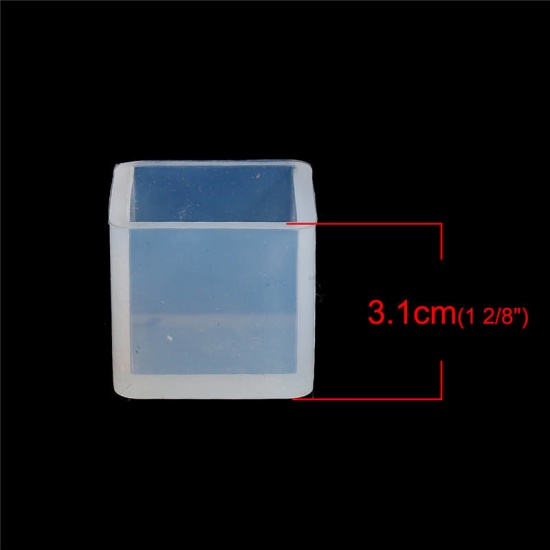 Immagine di Silicone Muffa della Resina per Gioielli Rendendo Quadrato Bianco 31mm x 31mm, 1 Pz