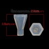Immagine di Silicone Muffa della Resina per Gioielli Rendendo Cono Bianco 39mm x 25mm, 1 Pz