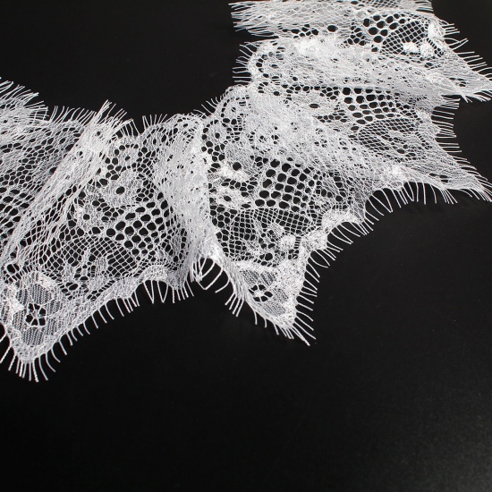 Immagine di 1 Piece Polyamide Nylon Lace Trim White 300cm x 10cm