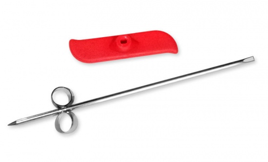 Immagine di Spiral Knife Manual Vegetables Chopper Screw Slicer Cutter Fruit Tools Kitchen Gadgets Silver Tone Red 16cm(6 2/8") x 7cm(2 6/8"), 1 Piece