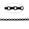 Picture of Iron Based Alloy Link Rolo Chain Findings Black 2.9mm( 1/8") Dia, 5 M