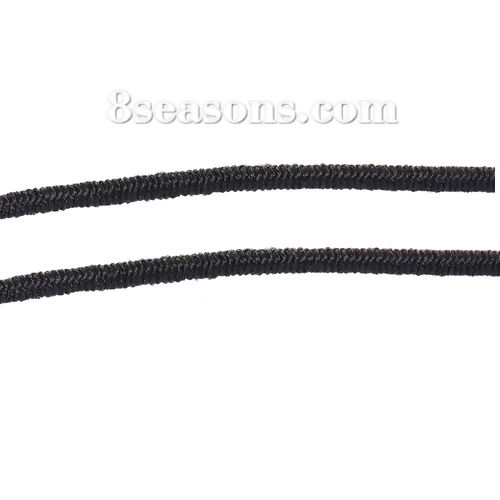 Picture of Polyamide Nylon Elastic Jewelry Thread Cord For Buddha/Mala/Prayer Beads Black 0.8mm, 1 Roll (Approx 100 M/Roll)