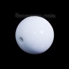 Picture of Acrylic Spacer Beads Round White About 20mm Dia, Hole: Approx 2.6mm, 20 PCs