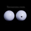 Bild von Acryl Spacer Zwischenperlen Perlen Rund Weiß ca. 20mm D., Loch:ca. 2.6mm, 20 Stück