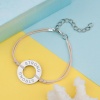 Bild von 304 Edelstahl Inspirieren Armband Silberfarbe Orange Ring Message " Dream" 15.5cm lang, 1 Strang