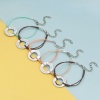Bild von 304 Edelstahl Inspirieren Armband Silberfarbe Orange Ring Message " Dream" 15.5cm lang, 1 Strang