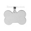 Picture of 304 Stainless Steel Blank Stamping Tags Pendants Bone Silver Tone One-sided Polishing 40mm x 35mm, 5 PCs
