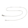 Bild von 304 Edelstahl Schlangenkette Kette Halskette Silberfarbe 46cm lang, Kettengröße: 1.1mm, 1 Strang