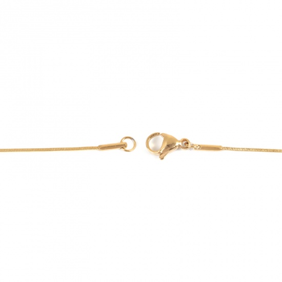 Bild von 304 Edelstahl Schlangenkette Kette Halskette Vergoldet 45cm lang, Kettengröße: 0.9mm, 1 Strang