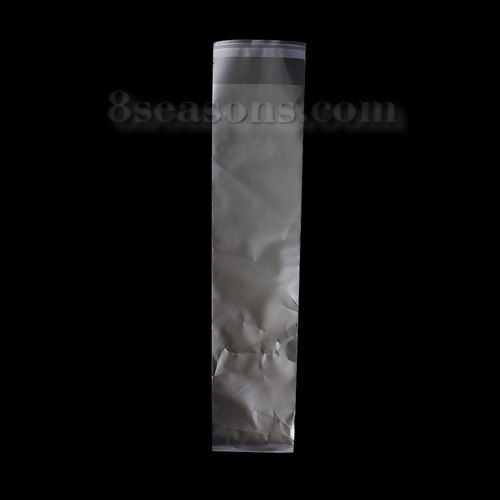 Immagine di Plastica Buste Bustine Confezioni Chiusura Adesiva Rettangolo Trasparente (Spazio usabile 37.8cm x8.2cm) 42cm x 8.2cm, 100 Pz