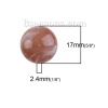 Picture of Acrylic Beads Round Light Coffee Marble Effect About 17mm Dia, Hole: Approx 2.4mm, 30 PCs