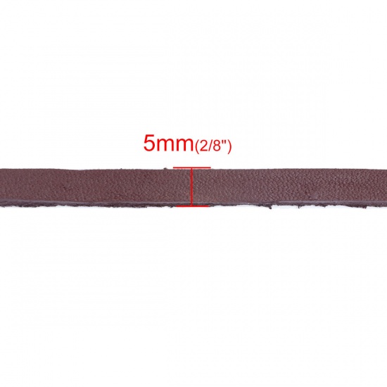 Immagine di Corda della Pelle Bovina Gioielli Filo Corda Colore del Caffè 5mm, 5 M