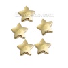 Imagen de CCB Plástico Cuentas Estrellas de cinco puntos , Dorado 14mm x 14mm, Agujero: acerca de 1.5mm, 100 Unidades