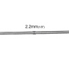 304ステンレス鋼 オメガチェーン ネックレス シルバートーン 51cm長さ、 チェーンサイズ: 2.2mm、 1 本 の画像