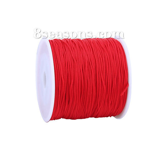 ナイロン ジュエリー ワイヤー 糸 数珠糸替え 念珠糸替え 赤 1mm直径、 1 巻 (約 90メートル/巻) の画像