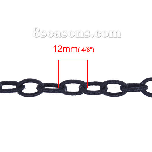 Picture of Polyamide Nylon Jewelry Thread Cord Black Round 90cm(35 3/8"), 1 Piece