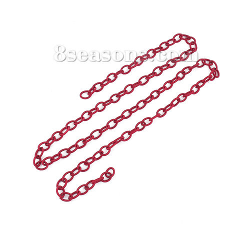 Picture of Polyamide Nylon Jewelry Thread Cord Dark Red Round Pattern 90cm(35 3/8"), 1 Piece